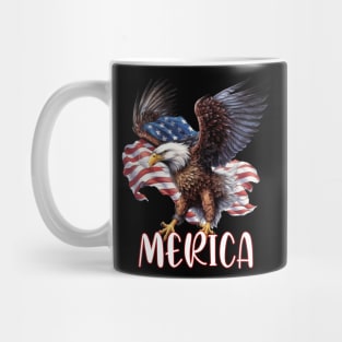 Merica Eagle American Flag USA Flag 4th of july Mug